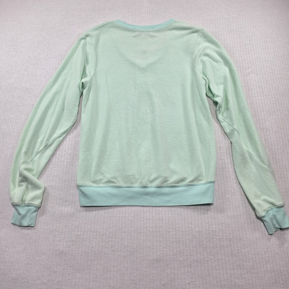 NWT Wildfox Mint Green Beach Bums Graphic V-Neck Sweatshirt XS Y2K Retro Lounge - Picture 9 of 11